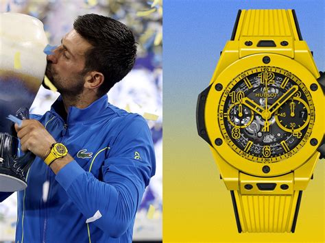 djokovic yellow hublot watch|Djokovic watches.